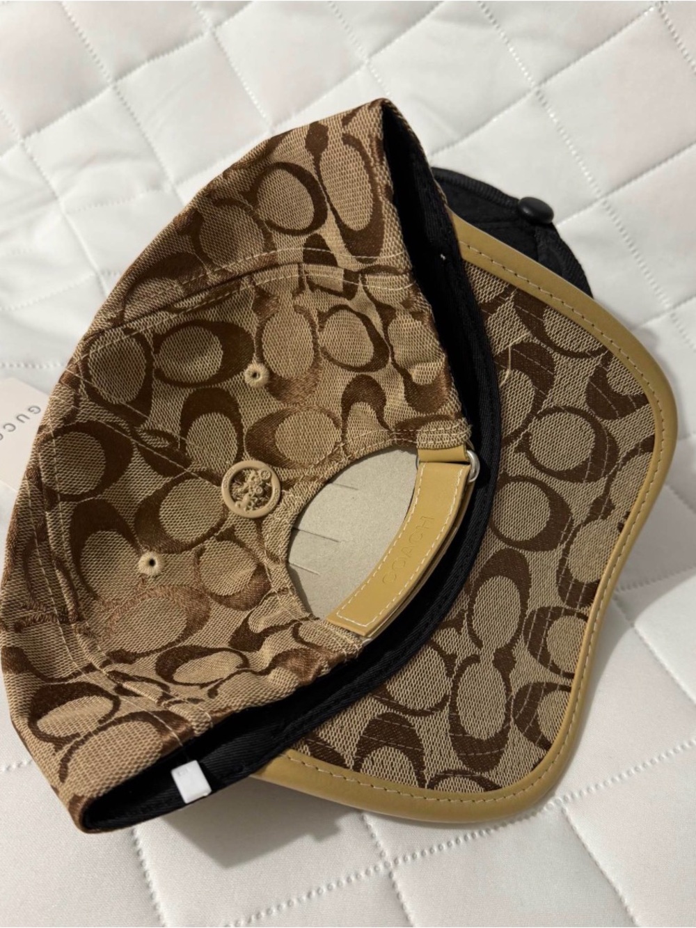 Coach Kids Brown Signature C Logo Baseball Cap - Picture 2 of 2